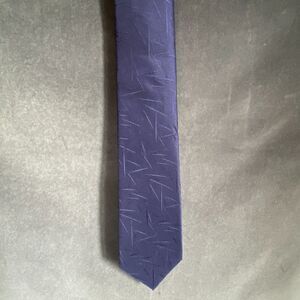 Blue 100% Silk Handmade Geometric Jacquard Tie